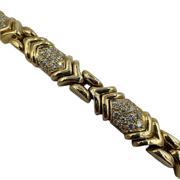 Bulgari Diamond Yellow Gold Parentesi Bracelet 7.75" Long - Jacob's Diamond and Estate Jewelry
