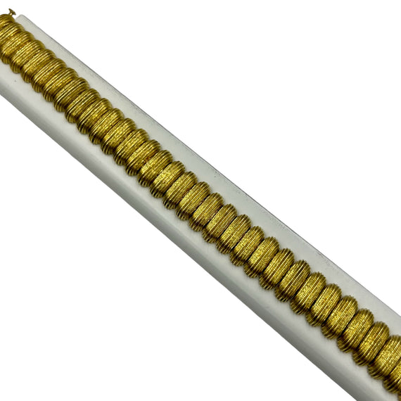 MAZ Yellow Gold Ribbed Link Bracelet - Jacob's Diamond and Estate Jewelry