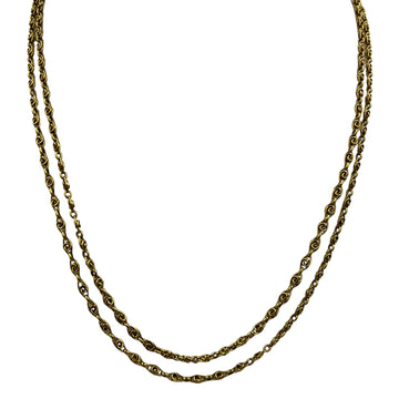 French Victorian Yellow Gold Long Chain - Jacob's Diamond and Estate Jewelry