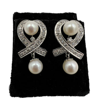 1950s Diamond Pearl Drop Earrings - Jacob's Diamond and Estate Jewelry