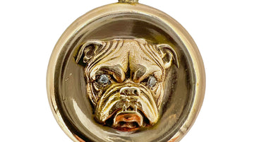 Victorian Bulldog Gold Locket