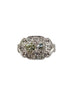 Art Deco Two Stone Diamond Platinum Ring