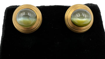 Chrysoberyl Cats Eye Yellow Gold Cufflinks