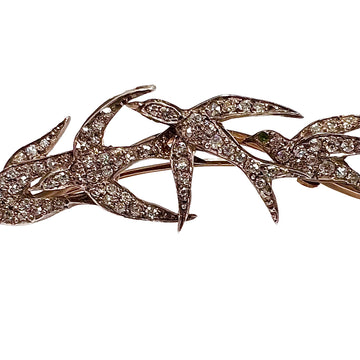 Victorian 4 Swallow Bird Diamond Brooch - Jacob's Diamond and Estate Jewelry