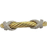 David Yurman Double Diamond X 18k Yellow Gold Cuff Bracelet