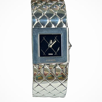 Chanel Matelasse Quilted Stainless Steel Wristwatch