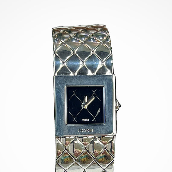 Chanel Matelasse Quilted Stainless Steel Wristwatch