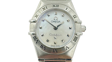 Omega Constellation Ladies Mother Of Pearl Dial Quartz Stainless Wristwatch