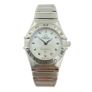 Omega Constellation Ladies Mother Of Pearl Dial Quartz Stainless Wristwatch