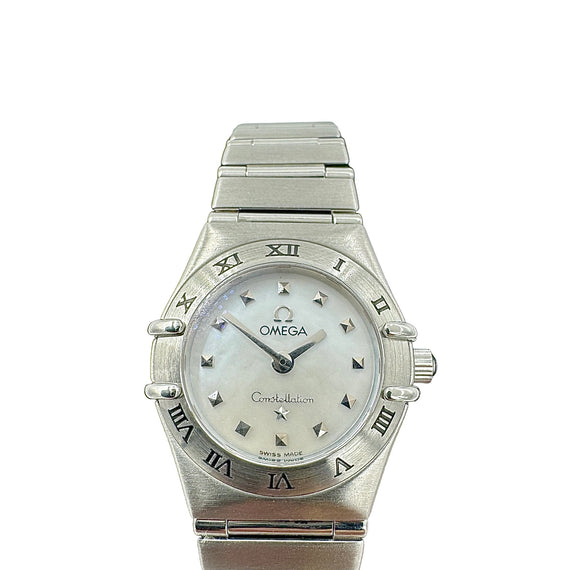 Omega Constellation Ladies Mother Of Pearl Dial Quartz Stainless Wrist Jacob s Diamond and Estate Jewelry