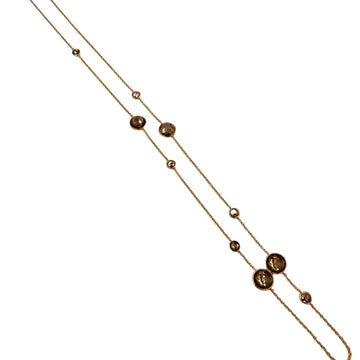 Ippolita Hematite Smokey Quartz Lollipop Yellow Gold Chain Necklace