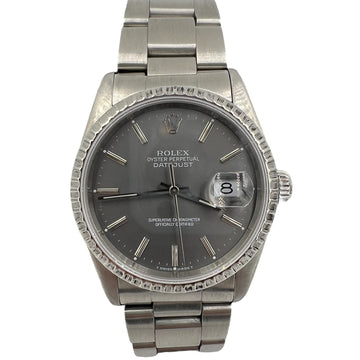 1989 Rolex Datejust Oyster Perpetual Gray Dial Stainless Steel Watch