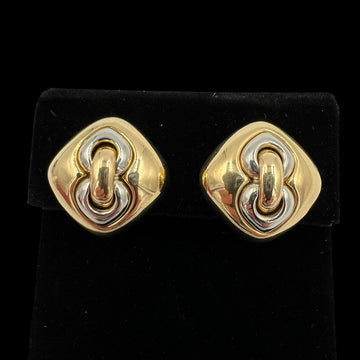 Bvlgari 18k Two Tone Clip On Earrings