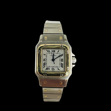 Cartier Ladies Santos Galbee Automatic Steel And Gold Wristwatch