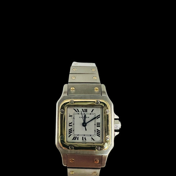 Cartier Ladies Santos Galbee Automatic Steel And Gold Wristwatch