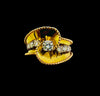 1940s Retro Diamond 18k Pink And Yellow Gold Ring