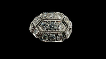 Cluster Diamond 18k White Gold Ring
