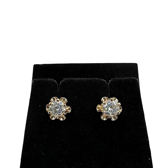 Buttercup Diamond Stud Earrings 14k Yellow Gold - Jacob's Diamond and Estate Jewelry