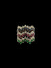 1970s Three Ring Set Diamonds Emeralds Rubies Sapphires 18k Yellow Gold Size 3.75