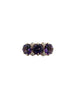 Victorian Amethyst Three Stone And Diamond Gold Ring