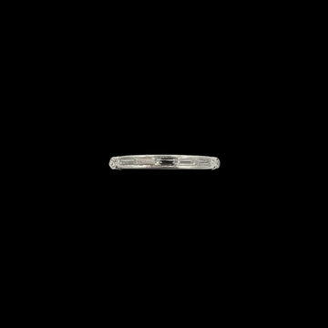 Seven Diamond Platinum Band Ring Circa 1950s