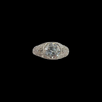 Edwardian Diamond Platinum Engagement Ring circa 1910