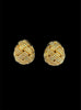 Kurt Wayne Basket Weave 18k Yellow Gold Clip On Earrings
