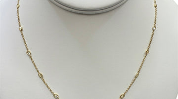 2 Carat Diamond By The Yard 18k Yellow Gold Necklace