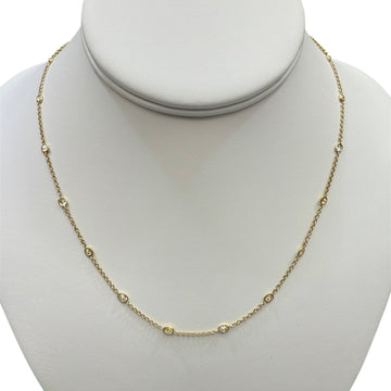 2 Carat Diamond By The Yard 18k Yellow Gold Necklace