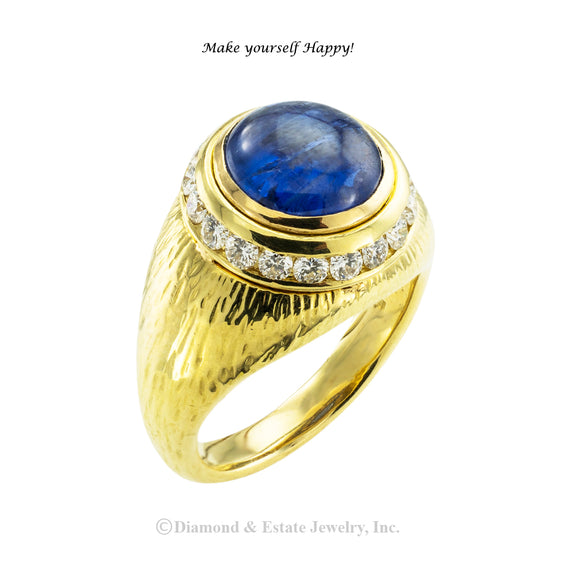 Van Cleef & Arpels Cabochon Sapphire Diamond Gold Ring | Pampillonia  Jewelers | Estate and Designer Jewelry