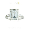 GIA Report Certified 5.31 Carat E VVS1 Emerald Cut Diamond Engagement Ring
