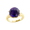 Vintage Cabochon Amethyst Yellow Gold Ring