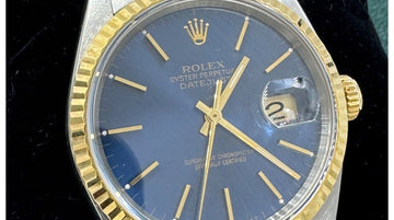 Rolex Datejust Watch Ref 16233 36mm Two Tone Blue Dial