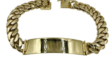 Curb Link Yellow Gold ID Bracelet