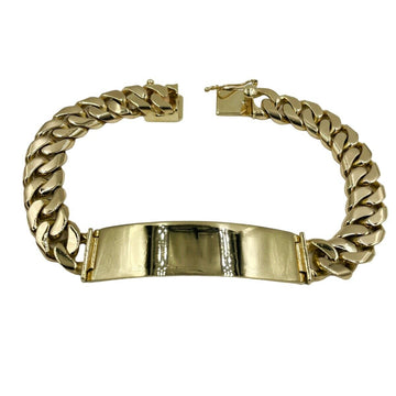 Curb Link Yellow Gold ID Bracelet - Jacob's Diamond and Estate Jewelry