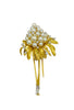 Tiffany Pearl Diamond Yellow Gold Brooch