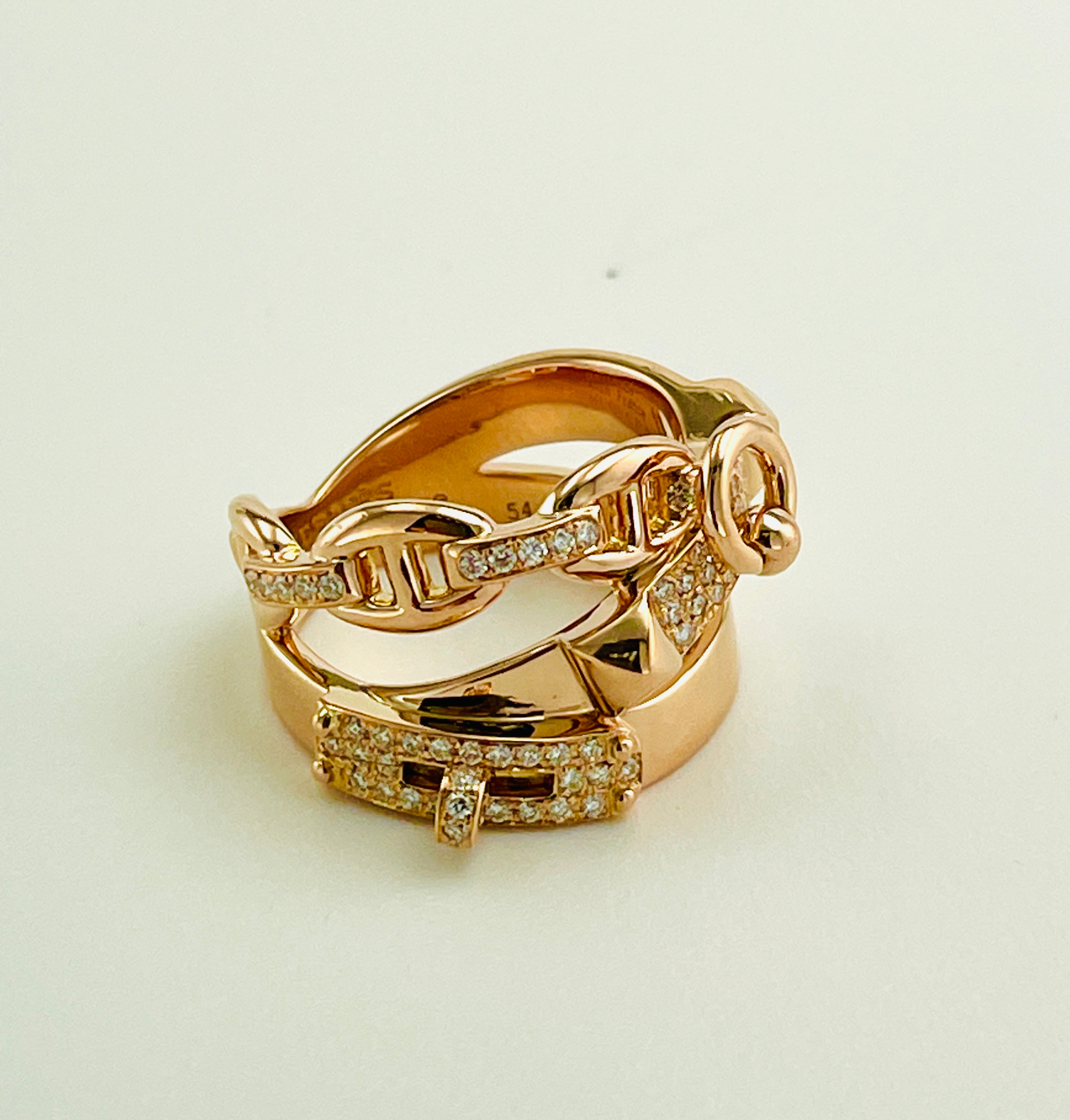 Hermes Alchimie Rose Gold Diamond Ring Large Model – Jacob's