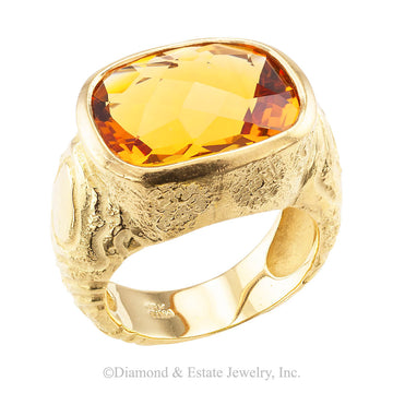 Citrine Yellow Gold Ring - Jacob's Diamond and Estate Jewelry