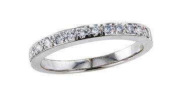 Diamond Platinum Half Eternity Ring Size 5