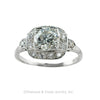 GIA Report Certified 1.02 Carat Old European-cut Diamond Platinum Engagement Ring