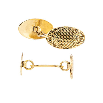 Antique yellow gold double sided cufflinks circa 1900.    