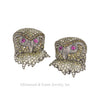 Yellow White Diamond Owl Cufflinks