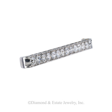 Tiffany & Co. Art Deco diamond and platinum brooch circa 1925. Jacob's Diamond & Estate Jewelry.