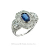 Edwardian Sapphire Diamond Platinum Ring